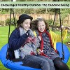 Hotraffy 40 Inch Green Saucer Tree Swing Set for Kids Adults 500lb Weight Capacity Waterproof Flying Swing Seat Outdoor Playground, Backyard - 2 of 4