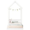 CAVINAS Twin/Full Size Bed Frame with House-Style Roof & Headboard Guardrails,Modern Floor Bed for Kids Room,Bedroom - 4 of 4