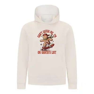 Everyday Kids Christmas Collection Gingerbread Skateboard Boys Pullover Hoodie – Holiday Sweatshirt - Off White