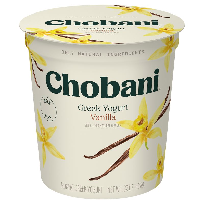 Chobani Vanilla Blended Nonfat Greek Yogurt - 32oz, 1 of 9