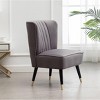 NicBex Velvet Fabric Accent Chair,Upholstered Living Room Chairs with Mid-Height Backrest,Modern Comfy Arm Chair,Accent Chairs for Living Room - 4 of 4