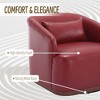 Circular Swivel Seat, Plush Accent Sofa for the Lounge, Full 360° Rotating Barrel Chair - 2 of 4