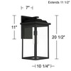 John Timberland Eastcrest Modern Outdoor Wall Light Fixtures Set of 2 Textured Black Metal 20 1/2" Clear Glass for Post Exterior Barn Deck - 4 of 4