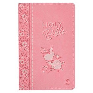 NLT Keepsake Holy Bible for Baby Girls Baptism Easter, New Living Translation, Pink - (Leather Bound) - 1 of 1