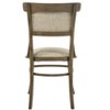 Bistro Set of 2 Vintage Walnut 19" Wide Contemporary Fabric Dining Chair with Cushion - 2 of 4