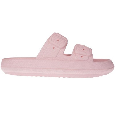 FOAMWALK Women's Flat Slip-On Textured EVA Footbed Slide Sandals - Comfy Slides for Women