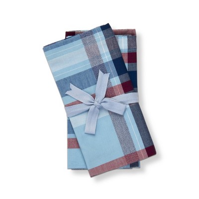 tagltd Jackson Plaid 4th Of July Cotton Napkin Set Of 4