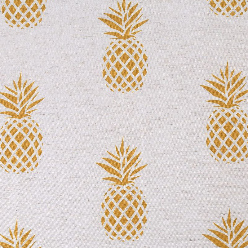 Whizmax Pineapple Print Linen Blend Kitchen Tier Curtains for Bathroom Small Half Window Cafe, 5 of 8