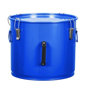 Fryer Grease Bucket 10 Gal Oil Disposal Caddy Steel Fryer Oil Bucket with Rust-Proof Coating Lid Lock Clips Filter Bag Oil Transport Container - 1 of 4