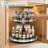 Attop Lazy Susan Organizer,2-Tier Snack Organizer for Pantry Shelf,Rotating Spice Rack,Wood Condiment Seasoning Organizer for Spices, Makeup,Snack - 2 of 4