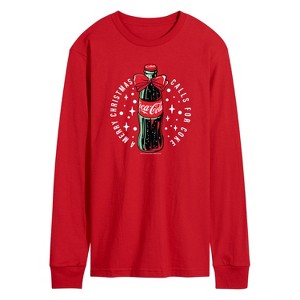 Men's - Coca Cola - A Merry Christmas Calls for Coke Long Sleeve Graphic T-Shirt - 1 of 2