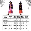Garvee Glow Witch Dress with Hat--Witch Costume for Kids-Halloween Party Fancy Dress Up Deluxe Set - 3 of 3