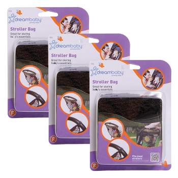 Dreambaby® Strollerbuddy® Stroller Net Bag - Black Mesh, Pack of 3