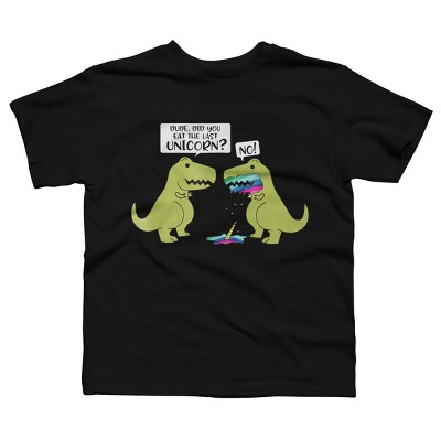 Boy's Design By Humans Funny Did You Eat The Last Unicorn Dinosaur By MiuMiuShop T-Shirt