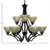 Toltec Lighting Zilo 9 - Light Chandelier in  Matte Black with 7" Chocolate Icing Shade - 2 of 2