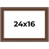 PosterPalooza | Traditional Brown Picture Frame - UV Acrylic, Backing Board, Hanging Hardware Included - 2 of 4