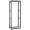 vidaXL Firewood Rack Matt Black 19.7 in.x11 in.x52 in. Steel - 2 of 4