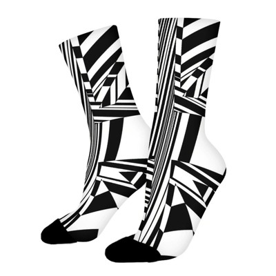 Streak Black Women Printed Crew Socks Funny Funky Socks Soft Polyester Novelty Gifts for Artists Men