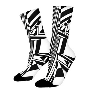 Streak Black Women Printed Crew Socks Funny Funky Socks Soft Polyester Novelty Gifts for Artists Men - 1 of 1