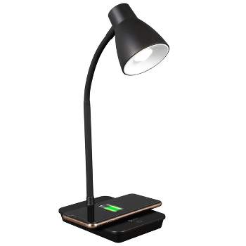 Wellness Series Infuse Table Lamp with Wireless Charging (Includes LED Light Bulb) Black - OttLite