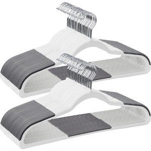 SONGMICS Clothes Hangers, Pack of 30/50 Plastic Coat Hangers, Non-Slip, 0.2 Inches Thick - 1 of 4
