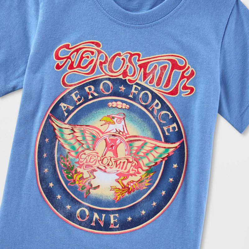 Toddler Aerosmith Band Logo Printed T-Shirt - Blue, 3 of 4