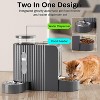 Automatic Gravity Pet Feeder and Water Dispenser Set, Stainless Steel Bowls for Dogs, Cats - 3 of 4