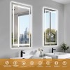Modern Bathroom Vanity Mirror with Light, Anti-Fog and Adjustable Brightness, Wall-Mounted Makeup Mirror for Bathroom-The Pop Home - 3 of 4