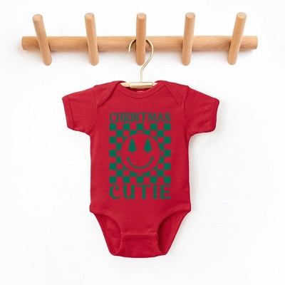 The Juniper Shop Christmas Cutie Checkered Baby Bodysuit