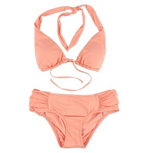 bar III Womens Halter Ruched 2 Piece Bikini - 1 of 2