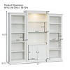 Farmhouse Display Cabinet Set with Adjustable LED Light for 78in Home Wall Storage-3irtyhousy - 4 of 4