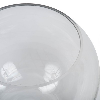 Clear Bubble Glass Decorative Bowl Set, Minimalistic Design