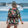 Women's Floral Print Tie Waist Romper - Cupshe - 4 of 4