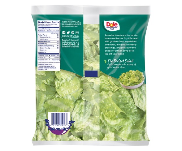 Dole Hearts of Romaine Lettuce Blend - 9oz