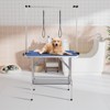 VEVOR Pet Grooming Table Two Arms with Clamp, 36''x24'' Dog Grooming Station, Foldable Pets Grooming Stand,with Grooming Loop, Bearing 330lbs,Blue - 2 of 4