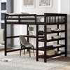 NicBex Full/Twin Loft Bed with Shelves and Under-bed Desk for Kids Teens Adults - 2 of 4