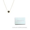 Adornia 14k Gold Plated Fluted Edge Black Clover Necklace - 3 of 3
