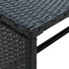 vidaXL Coffee Table Black 27.6"x15.7"x15" Poly Rattan - 3 of 4