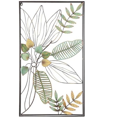 Plow & Hearth 3D Metal Outdoor Botanical Fern Wall Art, Right Facing