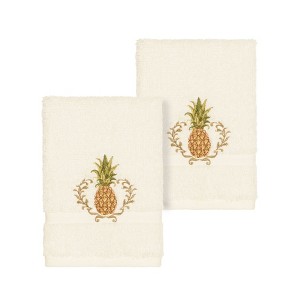 Linum Home Textiles 100% Turkish Cotton WELCOME Embellished Towel Set - 1 of 2