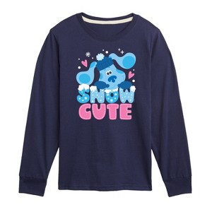 Boys' - Blue's Clues & You! - Snow Cute Long Sleeve Graphic T-Shirt - 1 of 4