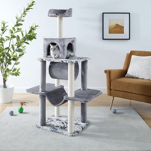 Sam's Pets Dazzle 59"  Cat Scratching Tree In Gray - 1 of 4