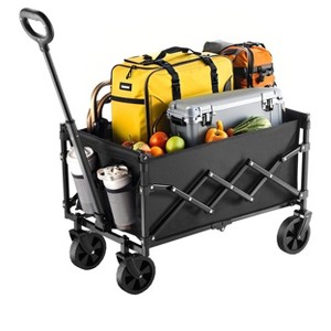 Collapsible Heavy-Duty Wagon Cart, 225 lbs Load, All-Terrain Wheels, Lightweight Folding Utility Wagon - 1 of 4