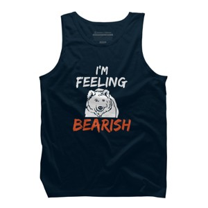 Men's Design By Humans I'm Feeling Bearish By MadderTees Tank Top - 1 of 2