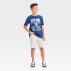 Boys' New York Yankees Oversized Short Sleeve Graphic T-Shirt - Blue - 4 of 4