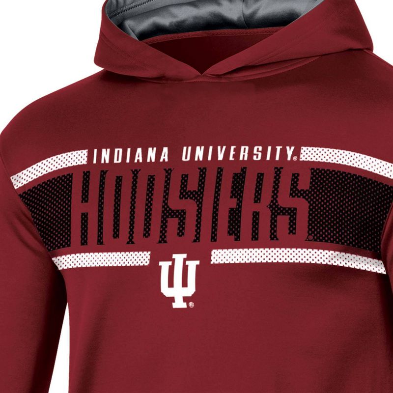 NCAA Indiana Hoosiers Boys&#39; Poly Hooded Sweatshirt, 3 of 4