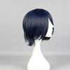 Unique Bargains Women's Halloween Wigs 12" Blue Black with Wig Cap - 3 of 4