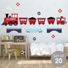 Big Dot of Happiness Railroad Party Crossing - Peel and Stick Train Nursery and Kids Room Vinyl Wall Art Stickers - Wall Decals - Set of 20 - 2 of 4