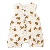 Organic Sleeveless Bubble Romper - Croissant - 2 of 4
