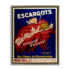 Stupell Industries Vintage Escargots Advertisement, 31" x 25" - 1 of 4